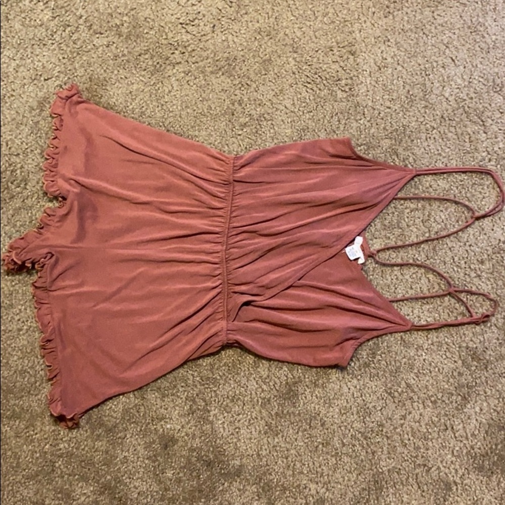 Rustic red romper